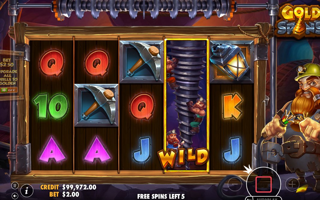 Guldborren i Gold Spins ger en pengavinst varje gång